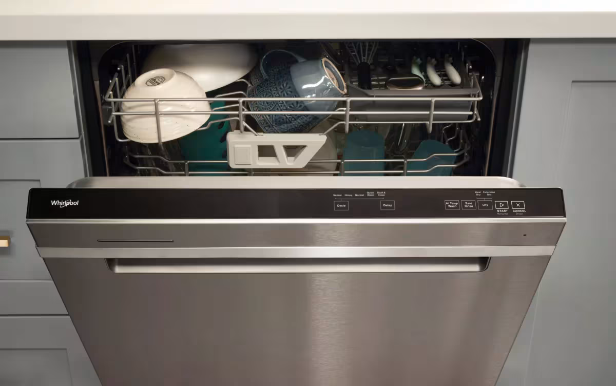 Dishwasher control panel programme display